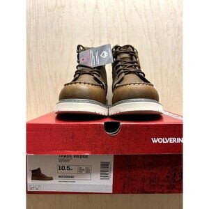 Wolverine Trade Wedge 6" WP Soft Toe Work Boots US Mens 10.5 Brown Leather